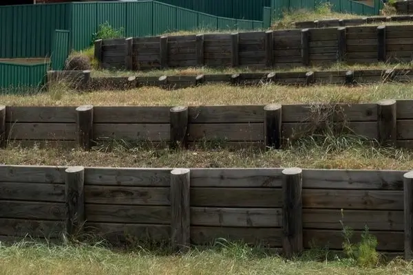hardwood retaining walls
