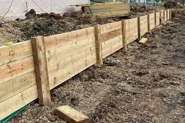 treated pine retaining walls