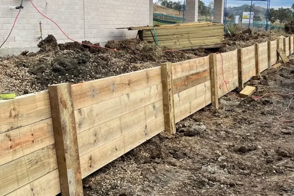 treated pine timber retaining walls